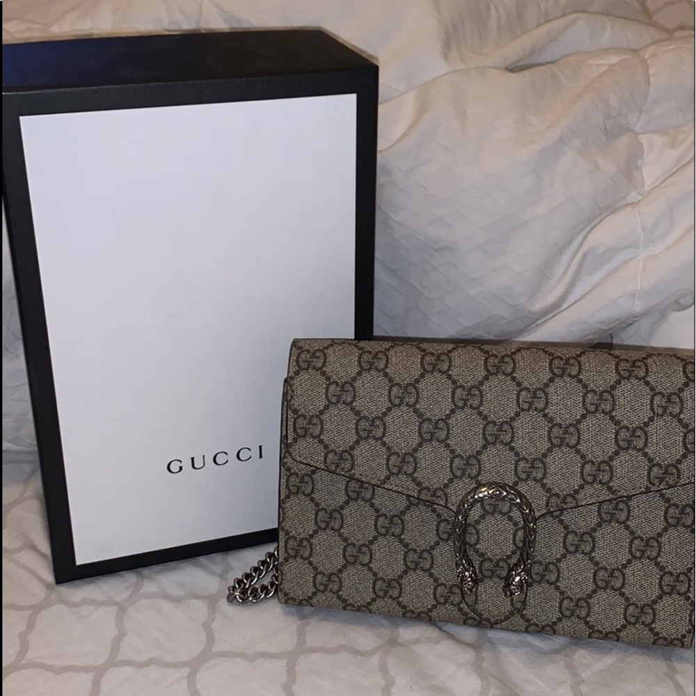 Grey Gucci bag